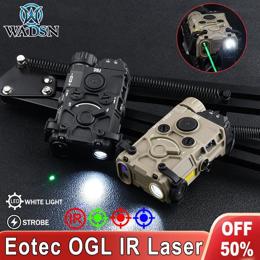Tactical Nylon Eotec OGL Red Dot Blue Green IR Laser Indicator PEQ 15 OGL White Strobe Flashlight Airsoft Gun Rifle Accessory