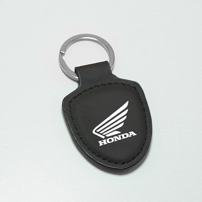 Leather Car Keychain Promotional Gift with Logo Keychain Accessories for Honda Cb400 Cb650 Motorcycle Keychain Car Accessories