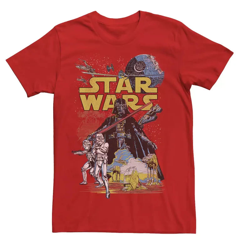 Official Star Wars-themed printed short-sleeved, loose and comfortable T-shirts for men and women on the street
