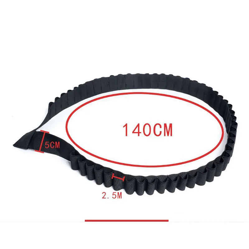 Tactical 27/30 Rounds Shotgun Bandolier Belt Adjustable Shotgun Shell Carrier Ammo Pouch Holder for 12 Gauge Hunting Accessories
