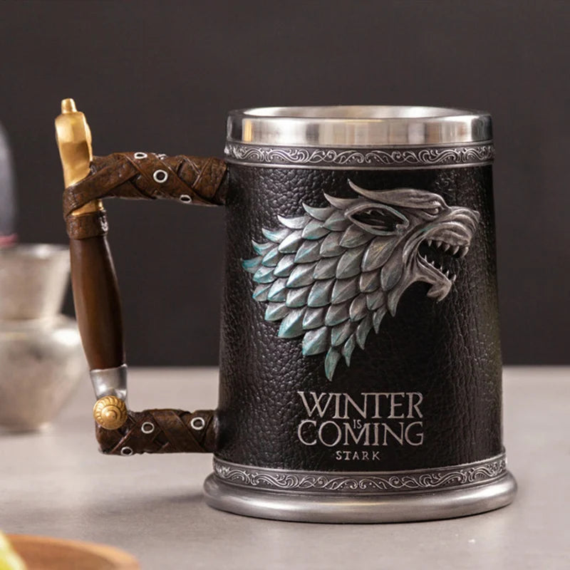 3D Retro Legionary Embossed Game Character Mug Gothic Dark Home Office Party Beer Coffee Cup Decorations Crafts Christmas Gifts