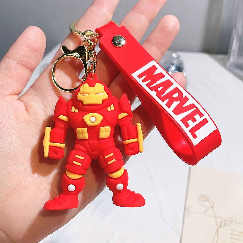 MINISO Avengers Marvel Key Chains Superheroes Iron Man Captain America Car Key Decor Keychains Backpack Pendants Accessories