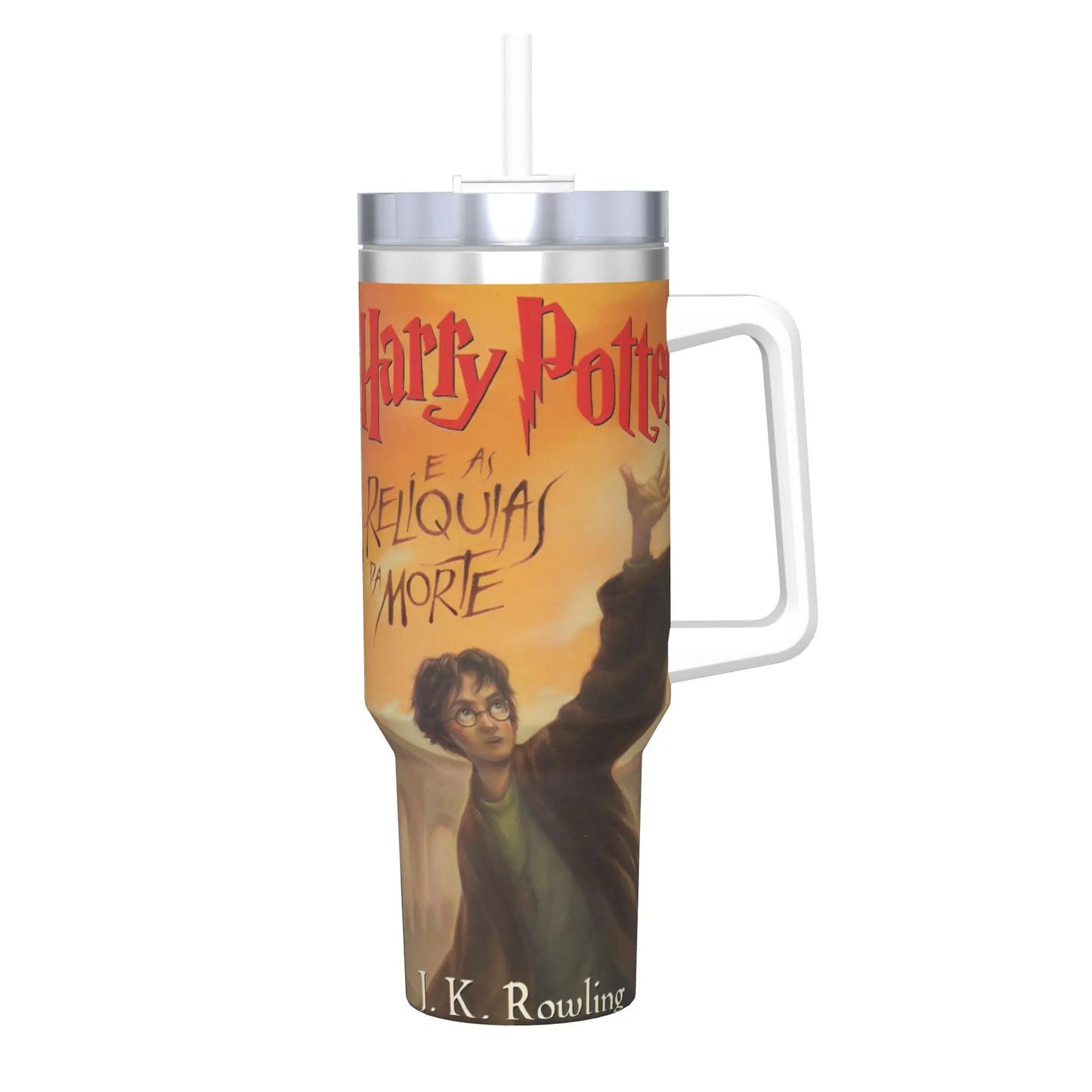 H-HARRY Movie Car Mugs With Straws  P-POTTER Travel Cold and Hot Water Bottle Portable Large Capacity Coffee Mug