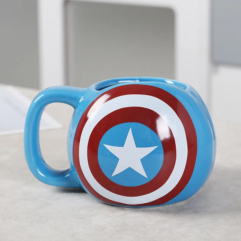 Marvel Movie Avengers Ceramics Mug Hulk Iron Man Spider-Man Superhero Creative Design Mug Milk Cup Coffee Cup Gift