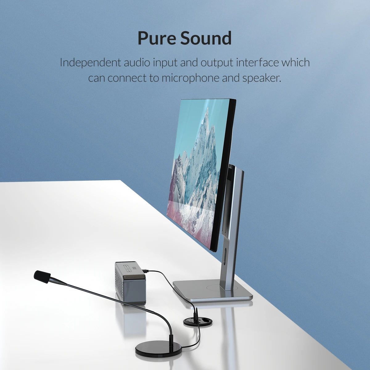 ORICO 5Gbps High-Speed USB HUB Splitter Multi Desk Grommet USB 3.0 Ports Desk Mount Adapter for PC Tablet Phone High Quality