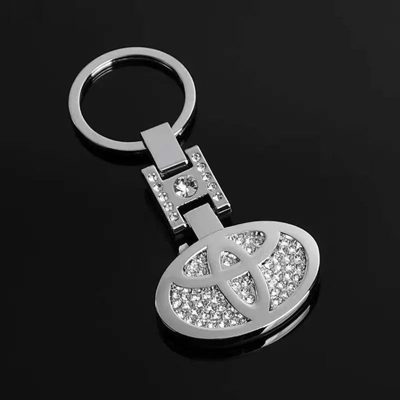 For Corolla CHR Yaris Auris Rav4 Hilux Prius Avalon CROWN REIZ 3D Car Metal Keychain Key Rings Styling Accessories