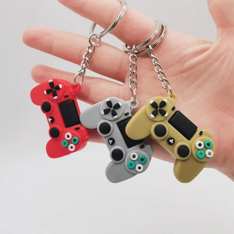 PVC new keychain high quality game machine key ring mini cartoon Gamepad Joystick fit men car keys trinket souvenir gift