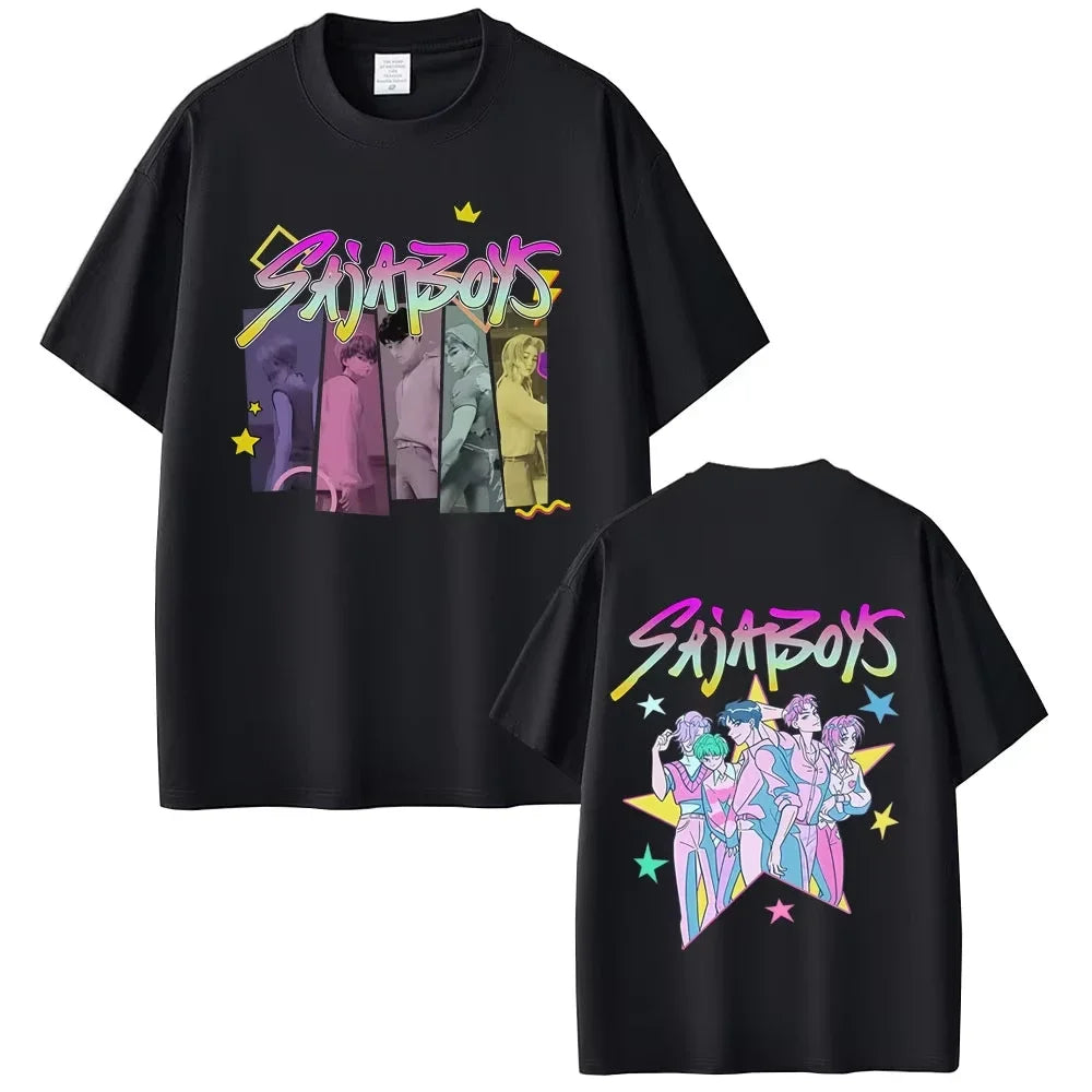 Movie KPop Demon Hunters T-shirt Rumi Mira Zoey T Shirts Saja Boys Tshirt Derpy Tiger T-shirts Men Women Fashion Casual T Shirt