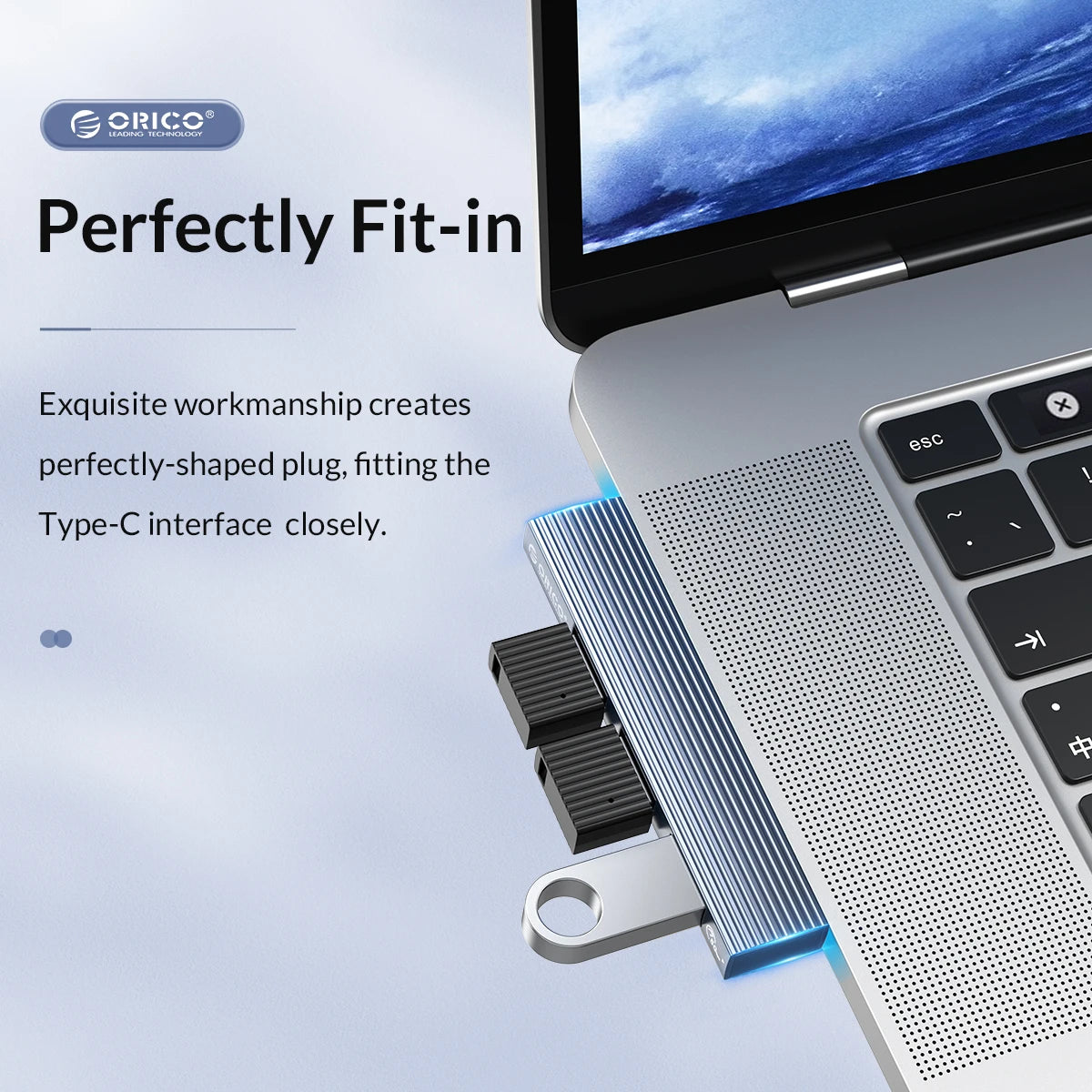 ORICO USB C To Usb Adapter USB 3.0 Splitter 3-port HUB Hub Docking Station Converter Otg Adapter Computer Accessories USB HUB