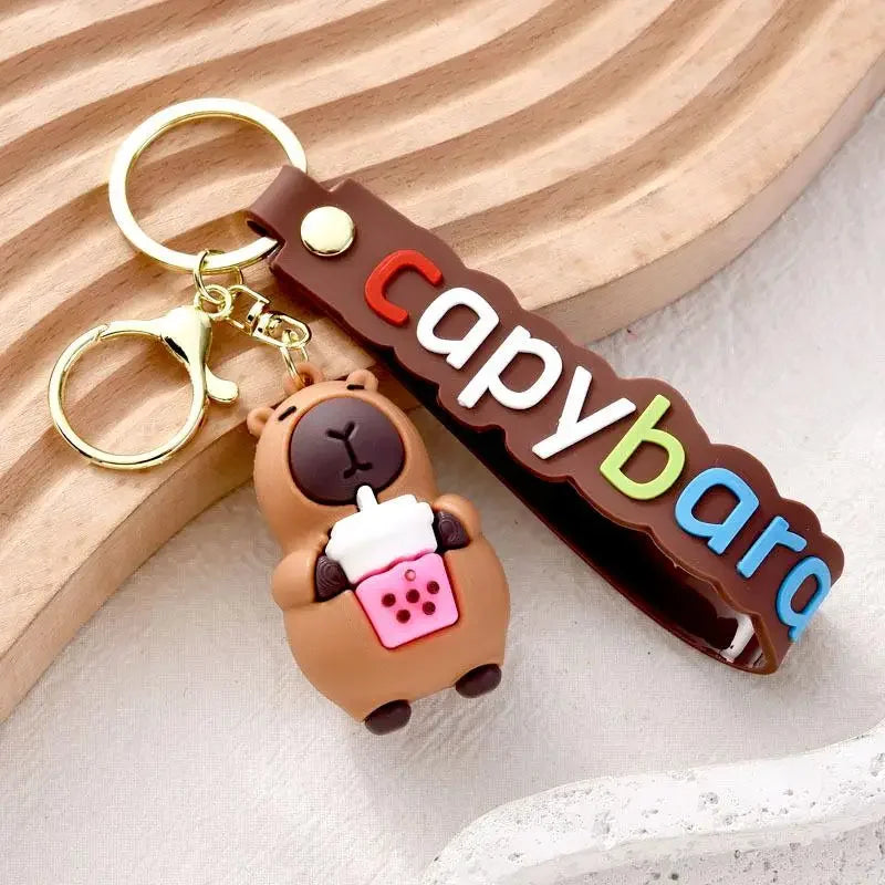 Capybara Rodent Capybara Pvc Pendant PVC Simulation Capybara Capybara Pvc Keychain Cute With Turtle Capibara Anime Keyring 2025