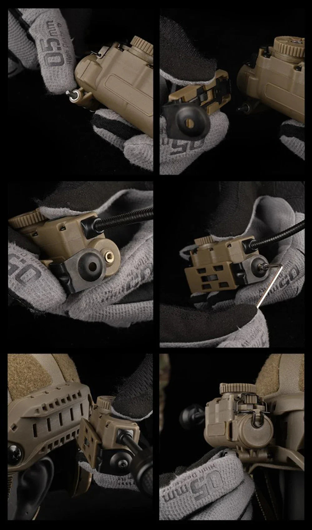 Tactical Helmet Lamp Head Lantern with Multi-color IR Light for Weapon Lights and Emergency Signal Outdoor Hunting Camping