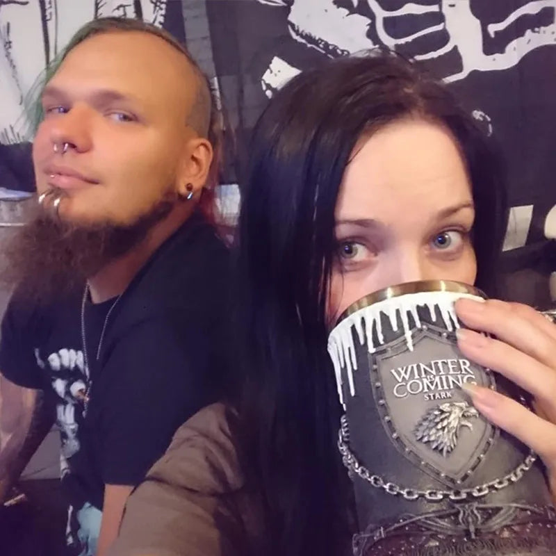 3D Retro Legionary Embossed Game Character Mug Gothic Dark Home Office Party Beer Coffee Cup Decorations Crafts Christmas Gifts