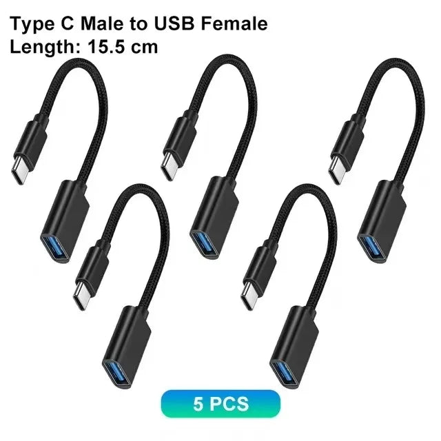 Type C to USB Adapter 3.0 USB-C 3.1 Male OTG A Female Data Connector For MacBook Pro iPad Mini 6/Pro MacBook Air Type C Devices