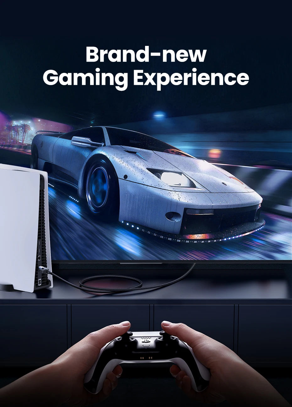 UGREEN CAT 8 Ethernet Cable High Speed Braided 40Gbps 2000Mhz Network Lan Cord RJ45 Shielded Indoor for Router PC PS5 Modem Xbox