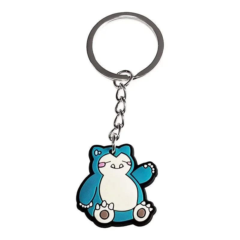 Cartoon Pokemon Pikachu Keychain Silicone Funny Keyring Bag Pendant Couple Car Keyholder Creative Bag Charm Accessories Gift