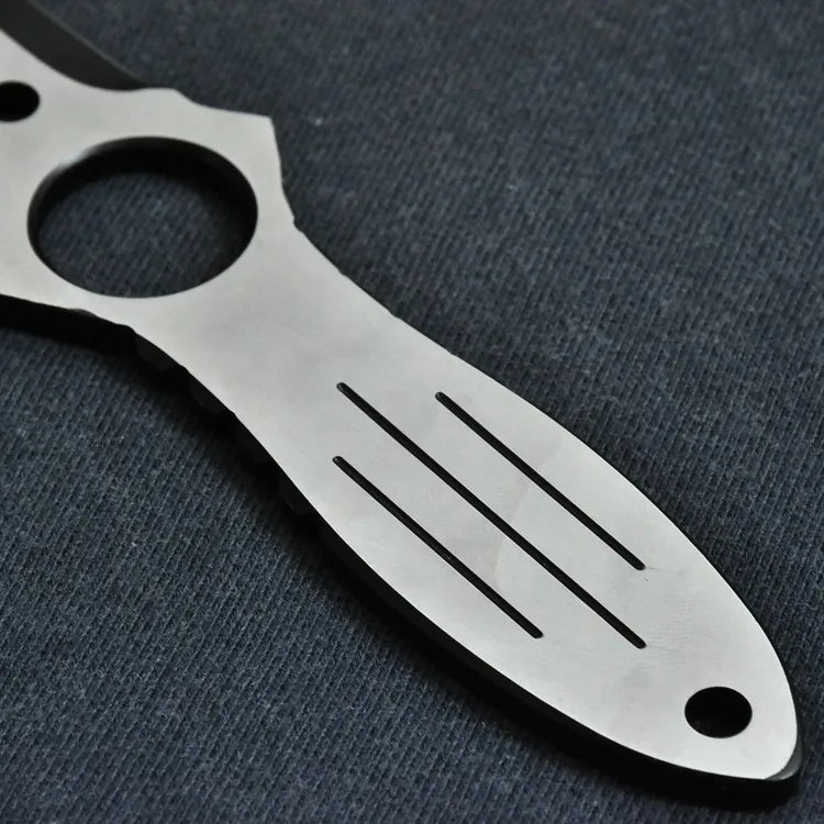 Tactical Training Fixed Blade Knife, Survival Diving Leg Knife with Sheath, Outdoor Camping Hunting Tool for Wilderness