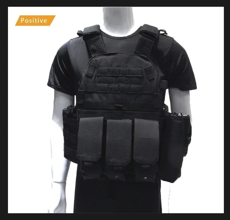 6094 Military Tactical Vest Body Armor Combat Army CS Gear Hunting Plate Carrier Airsoft Accessories Wargame Pouch Molle Vest