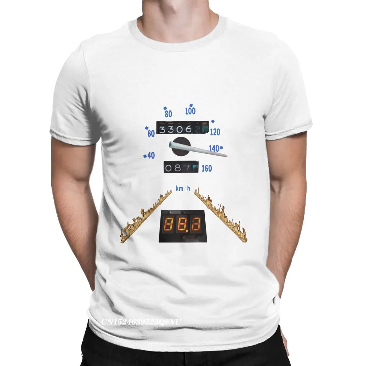Back To The Future 88 MPH Men's Tshirt Time Travel Movie BTTF Leisure Tees Harajuku T-Shirts Premium Cotton Adult Clothes