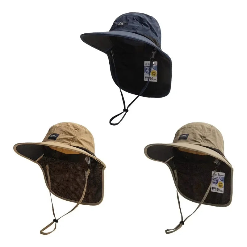 Hot sale! Unisex autumn fisherman's hat Waterproof & Quick-drying W/neck-protecting anti-UV for Fishing Hiking Camping Outdoor