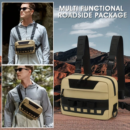 Tactical Vest Backpack - Large Capacity Multi-Functional Outdoor Bag   for Hunting Fishing Tactical Use Mixed Backpacking Gear