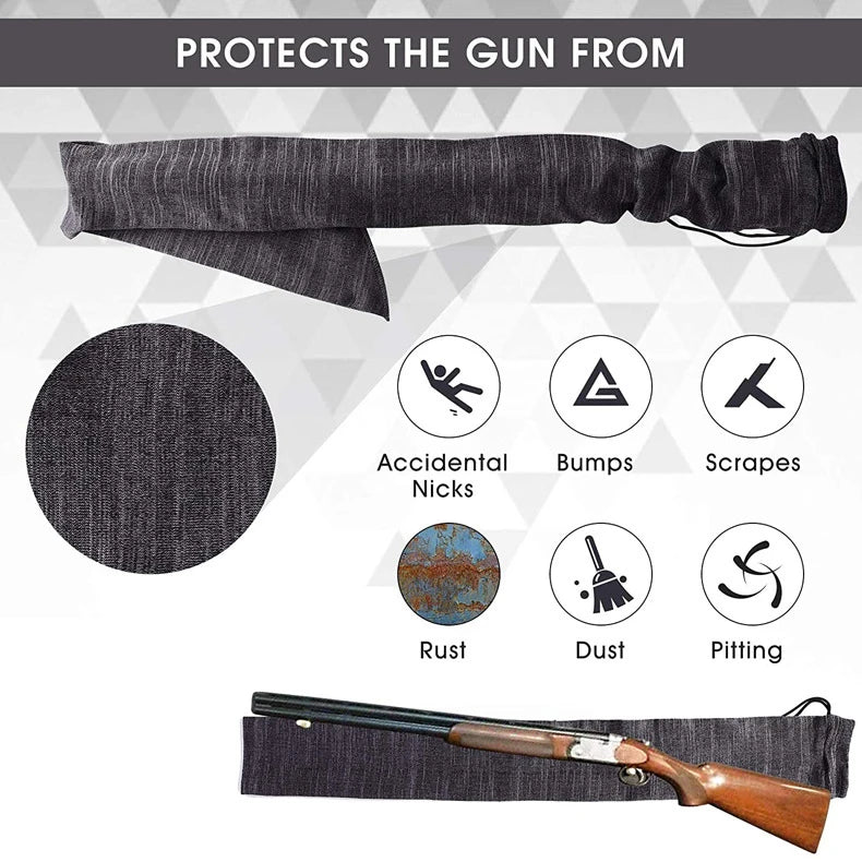 Outdoor Hunting Knitted Gun Socks 54" Polyester Rifle Gun Shooting Fishing Rod Sock Protection Cover Bag Case