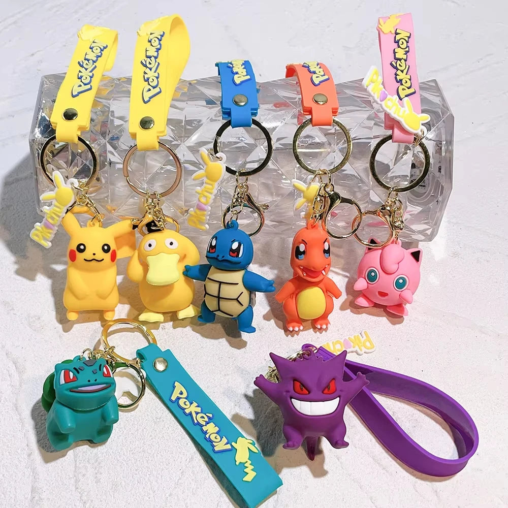 Pokemon PVC Keychain Pikachu PokeBall Party Favors Birthday Party Gifts Supplies Goodie Bag Fillers Christmas Stocking Fillers