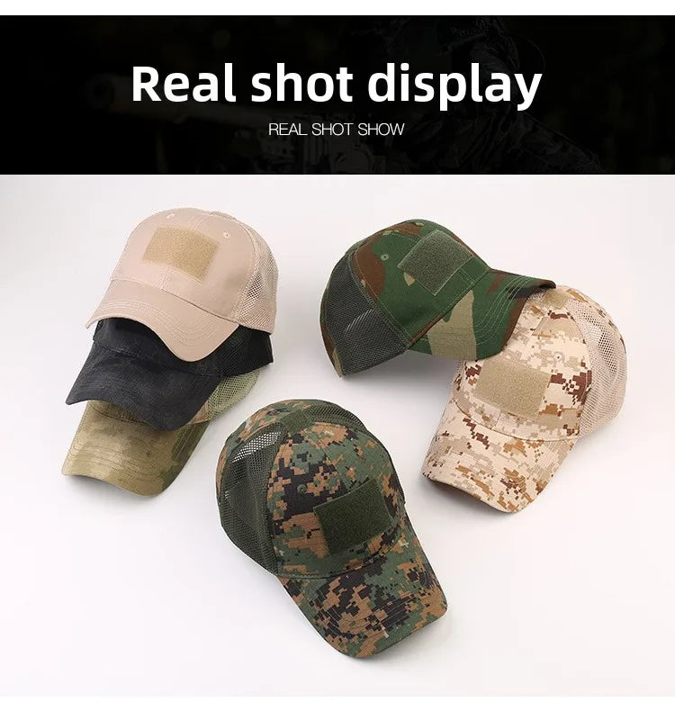 Outdoor Multicam Camouflage Adjustable Cap Mesh Tactical Military Army Airsoft Fishing Hunting Hiking Basketball Snapback Hat