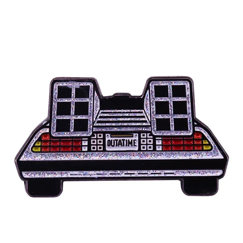 Movie Back To The Future Enamel Pins Interesting Metal Lapel Badge Denim Jacket Backpack Pin Men Women Fashion Jewelry Gifts