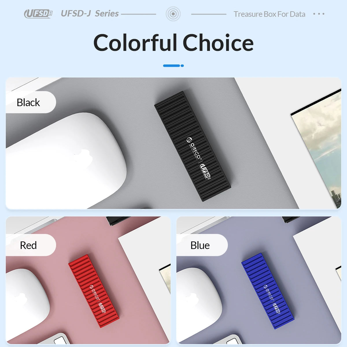 ORICO UFSD All Metal 256GB USB Flash Drive 411MB/S Pen Drives 512GB 128GB 64GB USB Stick Type C Pendrives Container Shape Design