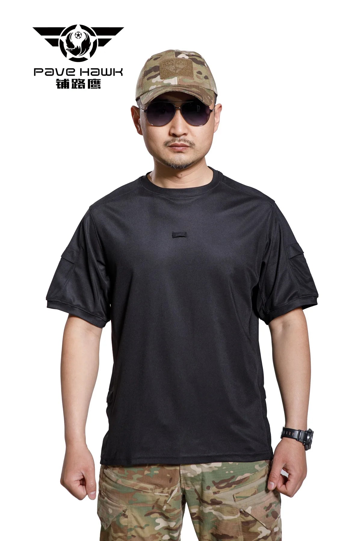 Men's Army Tactical T-shirt Military Training Quick-drying Breathable Short Sleeves Summer Beach Sun Protection Casual T-shirt
