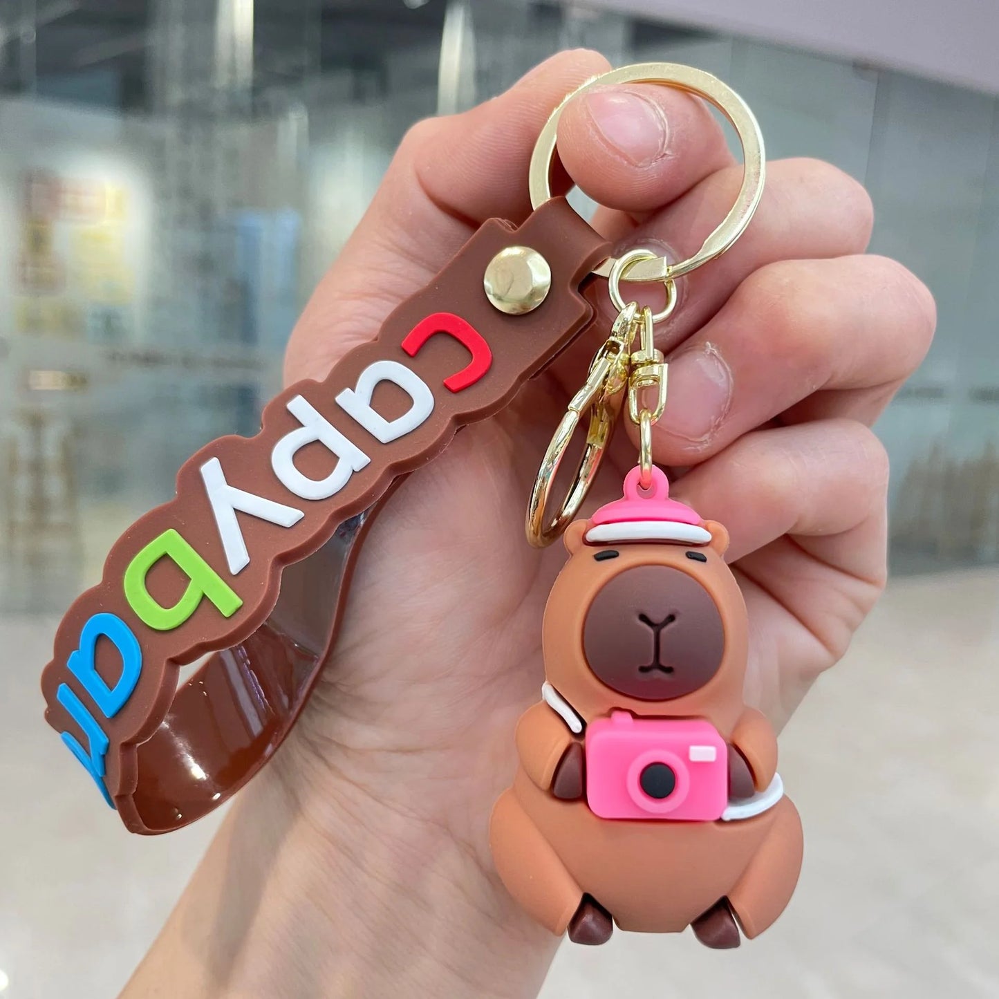 Capybara Rodent Capybara Pvc Pendant PVC Simulation Capybara Capybara Pvc Keychain Cute with Turtle Capibara Anime Keyring