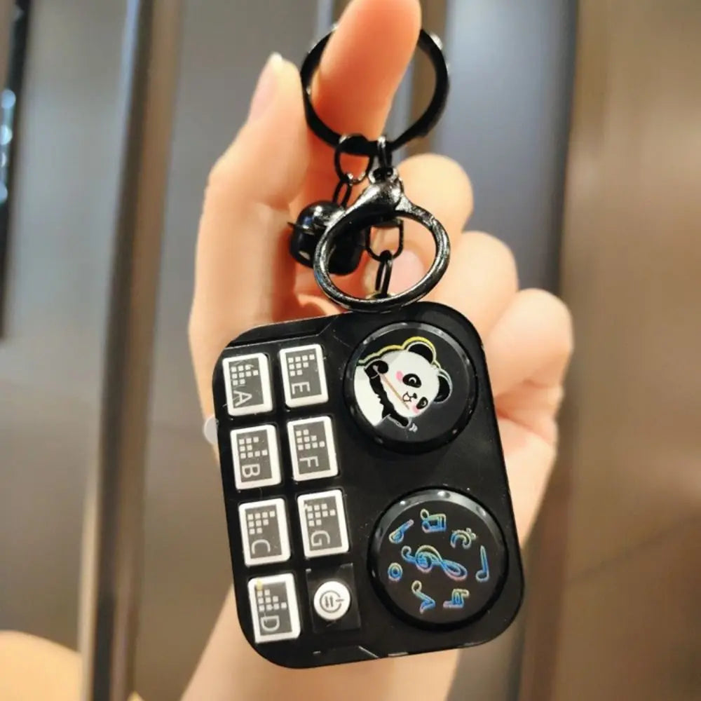 Key Chain Musical Instrument Pendant Keychain Plastic Mini Electronic Keyboard Keychain Backpack Ornament Birthday Gift