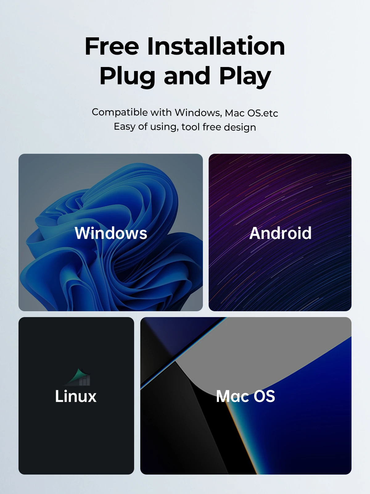 ORICO USB C Display Hub 10Gbps with Cooling Fan M.2 NVMe SATA SSD Enclosure HDMI RJ45 SD/TF Docking Station for Gamers