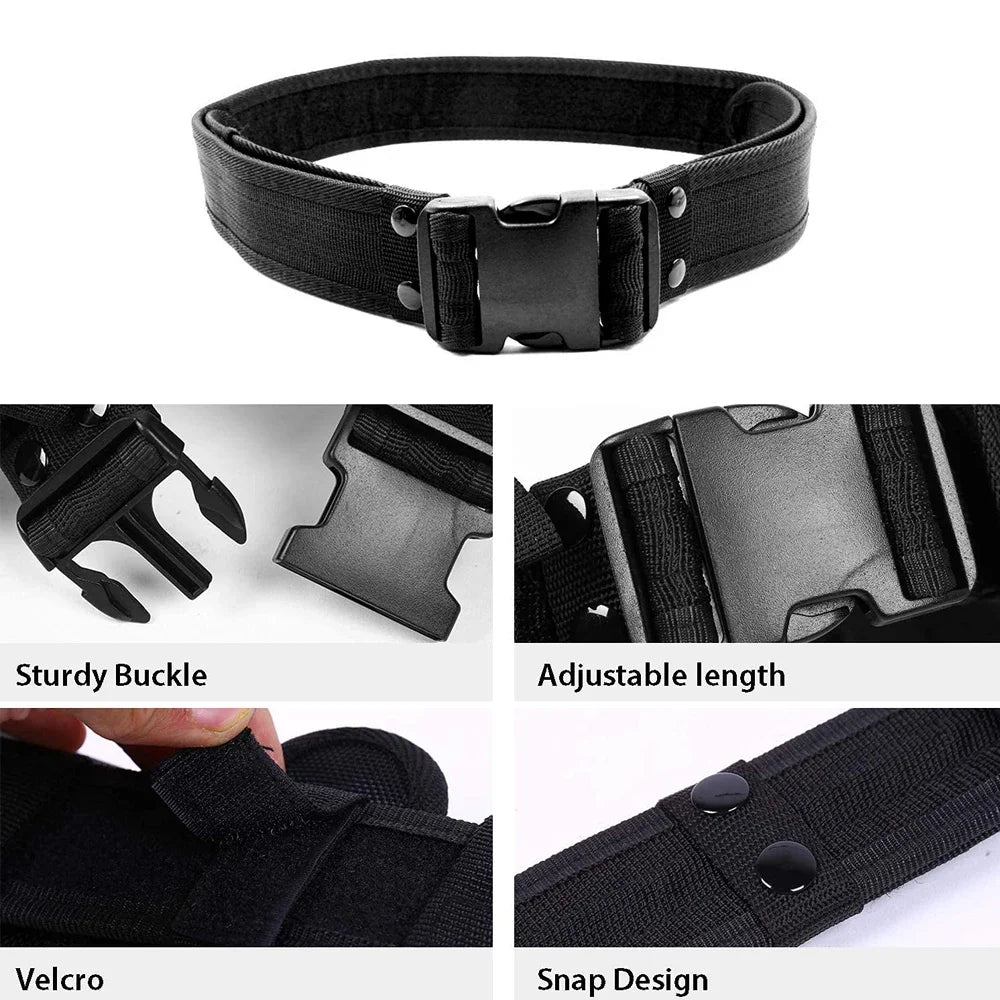 Police Tactical Belt Security Guard Belt, Versatile Military Modular Equipment System Molded Duty Belt Set for Law Enforcement