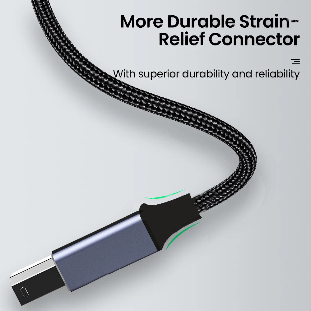 Type C to USB B 3.0 Data Cable USB C Male to USB B Male Adapte Cable For Docking Station External Hard Drivers Scanner Printer