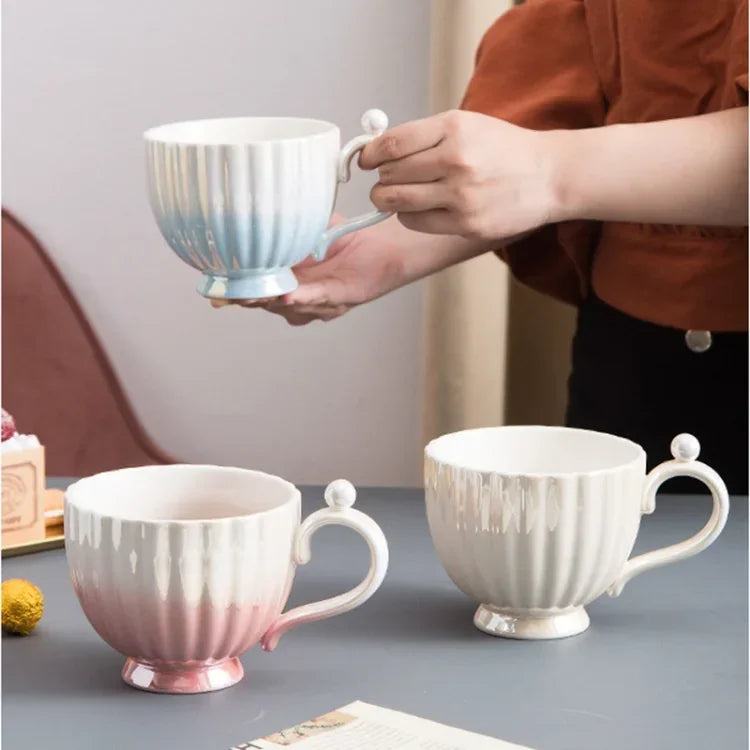 Handbag Shaped Mug Luruxy Coffee Cup Creative Tote Bag Shaped Cups Linner Saucer Set Dessert Afternoon Tea Mugs Drinkware Gifts