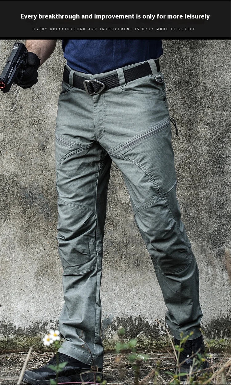 Tactical pants Men's slim-fit army fan training pants Waterproof spring and fall outdoor overalls assault pants