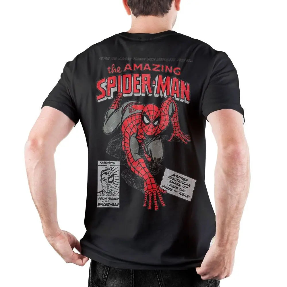 Spider-Man Spider-Man Movie Retro Comics Men's T-Shirt Creative T-Shirt Crew Neck T-Shirt Birthday Gift Top 3D Printed T-Shirt