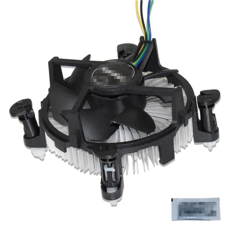 CPU Cooler Aluminum With 3.5-Inch Fan, 4-Pin Connector For Office PC Computer Intel Core I3/i5/i7 Socket 1150/1155/1156