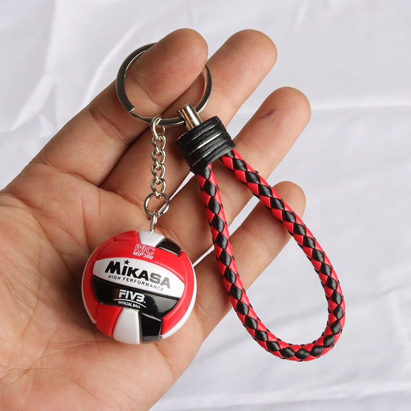 1pcs PVC  Volleyball Keychain Ornaments Business Volleyball Men Women Gifts Beach Ball Sport Key Chain  jewelry gift