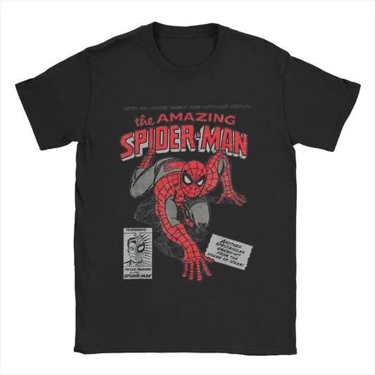 Spider-Man Spider-Man Movie Retro Comics Men's T-Shirt Creative T-Shirt Crew Neck T-Shirt Birthday Gift Top 3D Printed T-Shirt