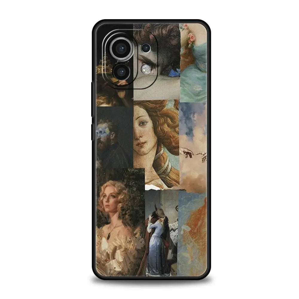 Mona Lisa Van gogh Oil Painting Art Case For Xiaomi 13 12 11 Lite 12T 11T 10T 9T Mi Poco X5 M4 M3 X4 X3 Pro F5 F4 F3 GT 5G Cover