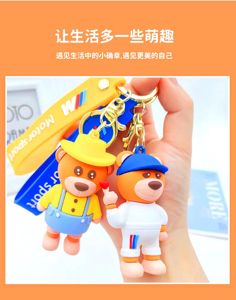 Cartoon Animal  PVC keychain   Doll Pendant Bear Bag car  Accessories