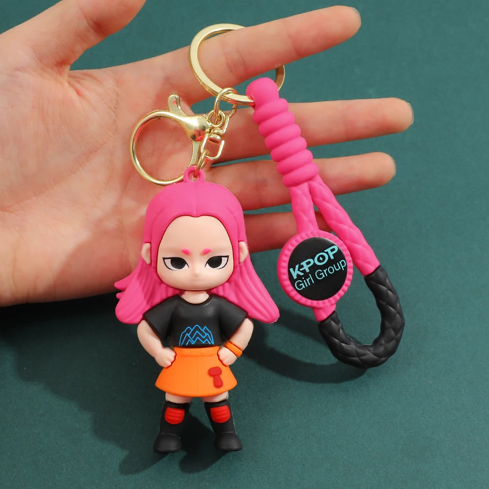 KPOP Demon Hunter Keychain Tiger character PVC graphic keychain Cute Harajuku style keychain knickknacks forChristmas gifts