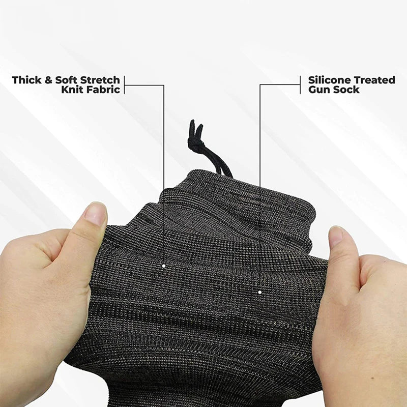 Outdoor Hunting Knitted Gun Socks 54" Polyester Rifle Gun Shooting Fishing Rod Sock Protection Cover Bag Case