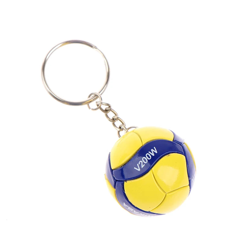 1xFashion PVC Volleyball Keychain Ornaments Business Volleyball Gifts Beach Ball Sport For Players Men Women Key Chain Gift 2024
