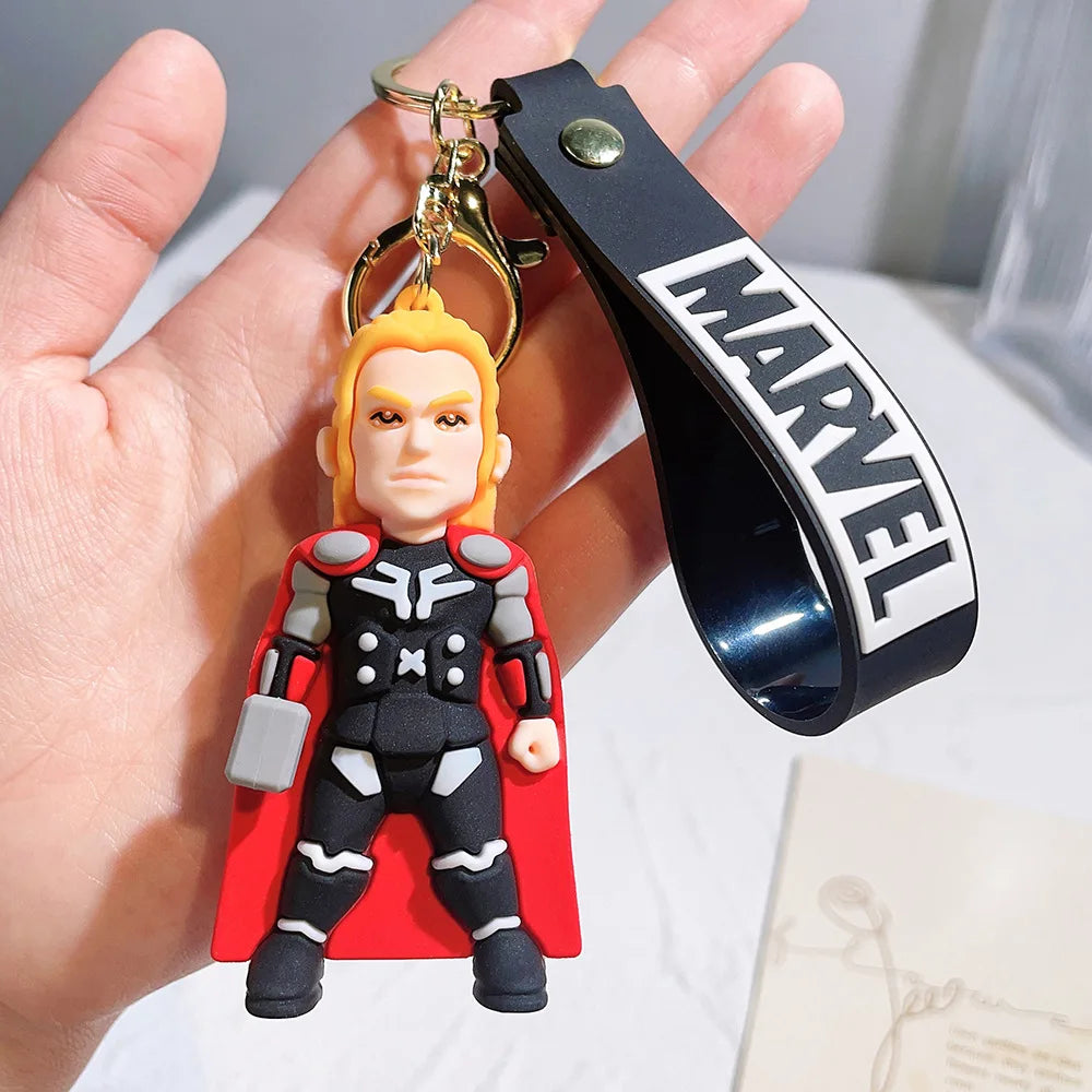 MINISO Avengers Marvel Key Chains Superheroes Iron Man Captain America Car Key Decor Keychains Backpack Pendants Accessories