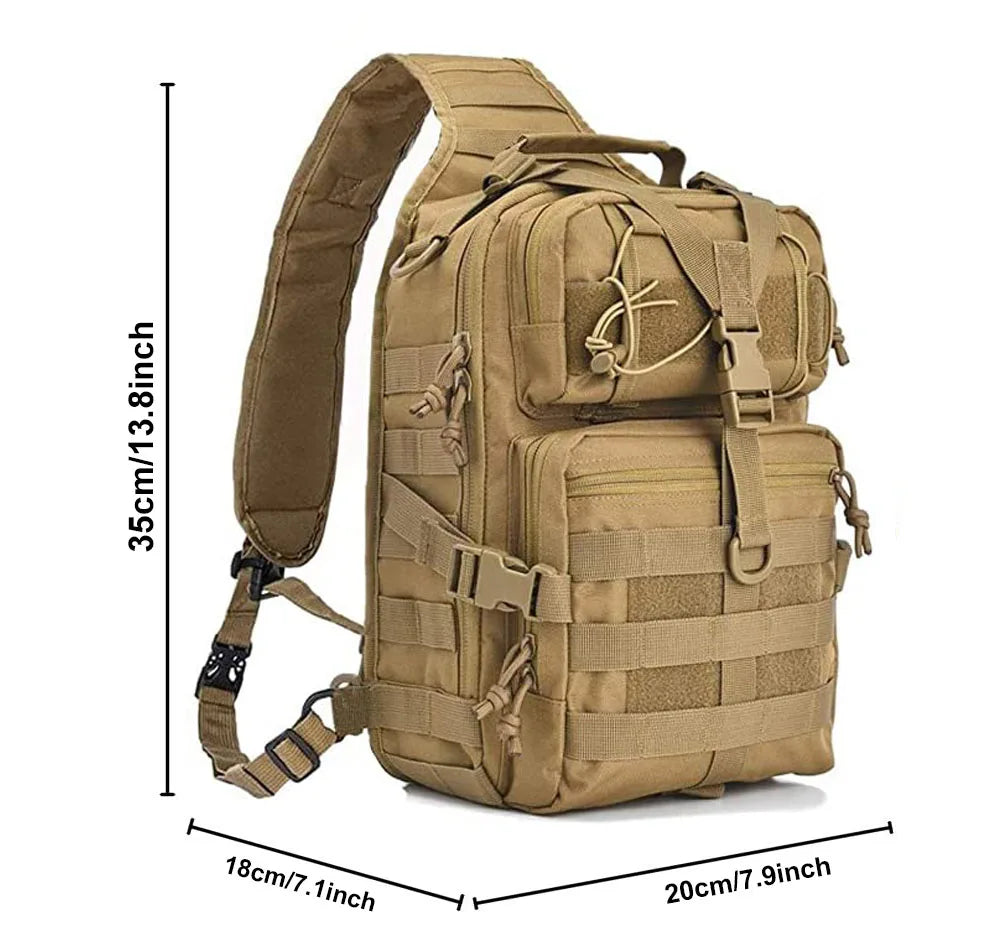 Tactical Backpack Sports Shoulder Bag Waterproof Messenger Bag Military Multi-Function Large Capacity For Camping Hunting Hiking