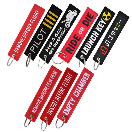 Keychain Pilot Key Chain for Motorcycles and Cars Backpack Key Tag New Embroidery Fashion Key Fobs