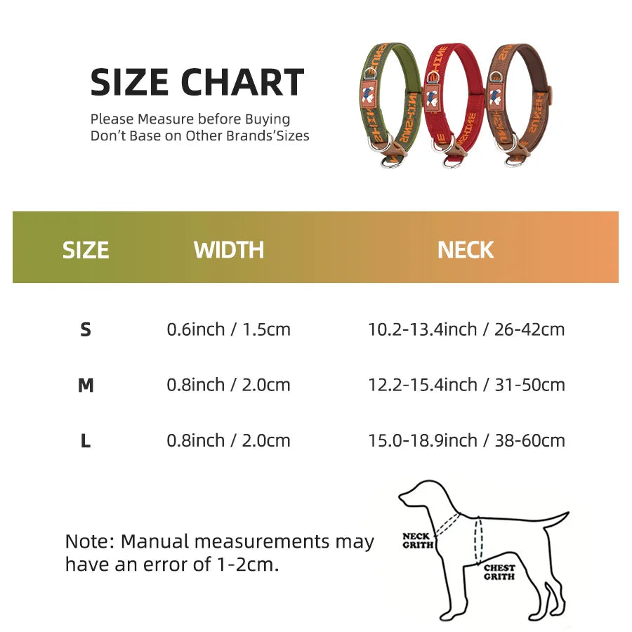 CP570--Pet dog adjustable collar，Two metal D-ring and durable buckle，Colorful prints，Suitable for large, medium, and small dogs.